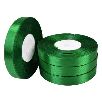Атласна стрічка, 12 мм, Зелена (LEN-052731)