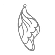 Підвіска з нерж. сталі Крило, 45х20 мм, Темне срібло (STL-061341)