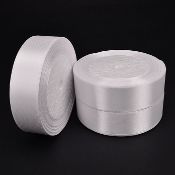 Атласна стрічка, 25 мм, Молочна (LEN-054139)