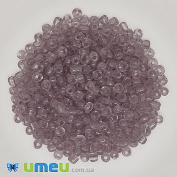 Бисер китайский крупный, 6/0, Фиолетово-коричневый прозрачный, 4 мм (BIS-003526)