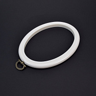 П'яльці-рамка овальні пластикові DMC, 14х10 см, Білі (MUL-060005)