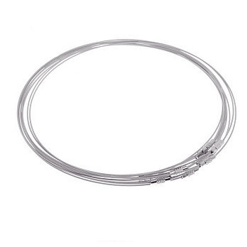 Основа для колье Чокер, Серебристая, 44 см (OSN-000467)