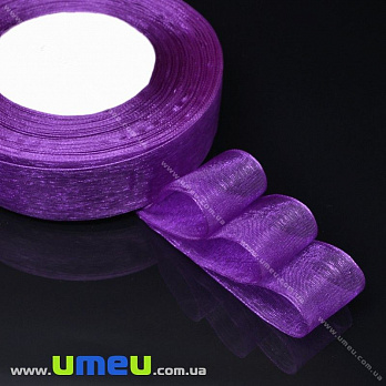 Стрічка з органзи, 20 мм, Фіолетова (LEN-008118)