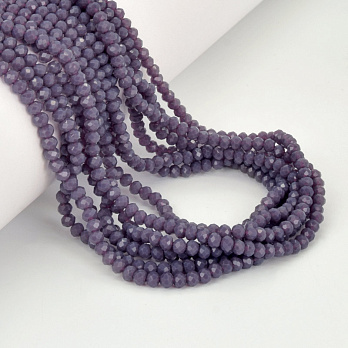 Бусины рондели, 3,5х3 мм, Сиреневые (BUS-057217)