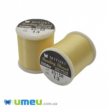 Нить для бисера Miyuki 13, Желтая, 50 м (MUL-045289)