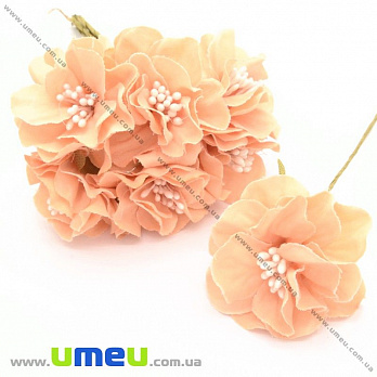 [Архів] Еустома тканинна, 45 мм, Персикова (DIF-025701)