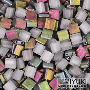 Бісер японський Miyuki TILA №4557, 5х5 мм, Сірий двосторонній АВ матовий (BIS-053230)