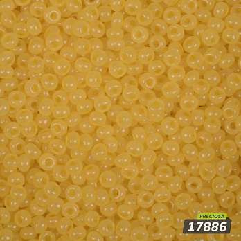 Бісер чеський №442/17886, Жовтий, Алебастровий, 10/0 (BIS-043797)