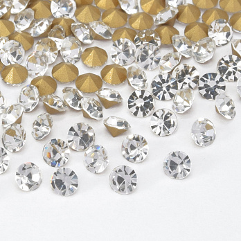 Стразы конусные SS12 (3,2 мм), Белые (STR-061277)