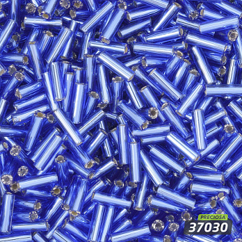 Бісер чеський Стеклярус 3, №37030, Синій блискучий, 7 мм (BIS-062367)