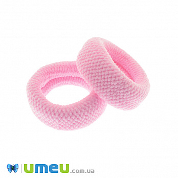 Резинка для волос микрофибра фактурная, 50 мм, Розовая (OSN-041728)