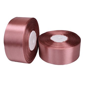 Атласная лента, 40 мм, Пудровая темная (LEN-054627)