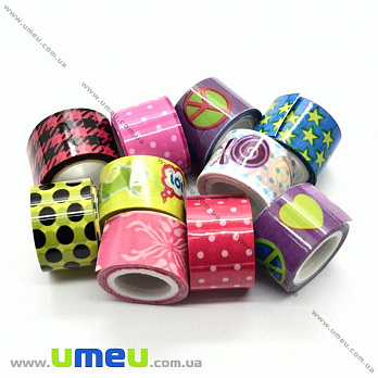 Декоративний скотч, Мікс, 12 мм (DIF-022504)