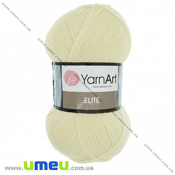 Пряжа YarnArt Elite 100 г, 300 м, Молочная 226, 1 моток (YAR-023265)