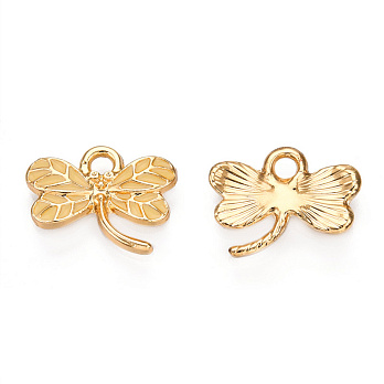 Підвіска метал. Стрекоза жовта, 16х11 мм, Золото (POD-053885)