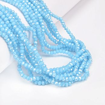 Бусины рондели, 3х2,5 мм, Голубые (BUS-061266)