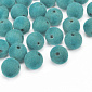 Намистина оксамитова, Кругла, 10 мм, Бірюзова (BUS-060183)