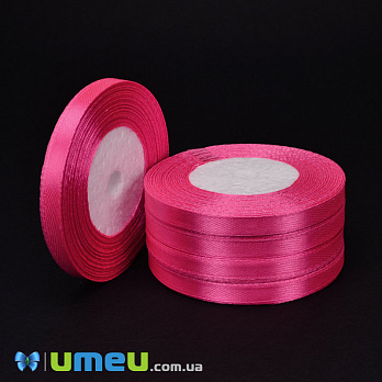 Атласная лента, 6 мм, Розовая яркая (LEN-050984)