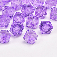 Бусины для сумок ОПТ Акриловые, Куб граненый, 11,5х10 мм, Сиреневые (BUS-059948)