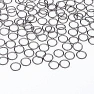 Колечки из нерж. стали, 5 мм, 0,6 мм, Темное серебро (STL-051245)