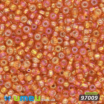 Бісер чеський №480/97009, Помаранчевий АВ, Блискучий, 10/0 (BIS-047746)
