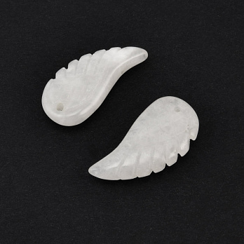 Підвіска Крило, Натур. камінь Нефрит білий, 25х13х6 мм (POD-058673)