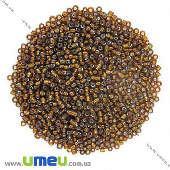 Бісер китайський середній, 8/0, Коричневий блискучий, 3 мм (BIS-007981)