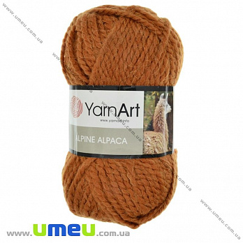 Пряжа YarnArt Alpine Alpaca 150 г, 120 м, Оранжевая 435, 1 моток (YAR-029626)