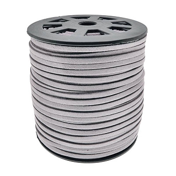 Замшевый шнур, 4 мм, Серый (LEN-021753)