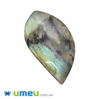 Кабошон нат. камень Лабрадор, 39х21 мм (KAB-023946)