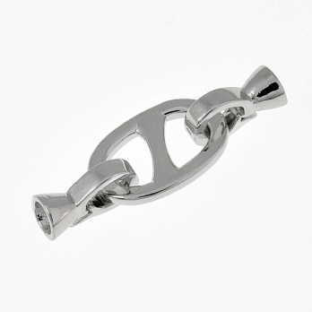 Застёжка, 32х12 мм, Латунь с покрытием Родий (ZAM-060876)