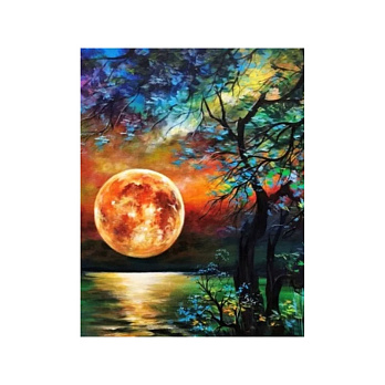 Набір алмазного живопису на підрамнику 50х40 см, Вечірній пейзаж (SXM-052379)