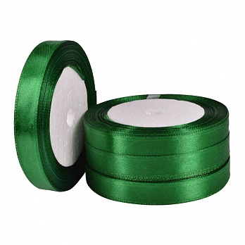 Атласна стрічка, 12 мм, Зелена (LEN-051120)