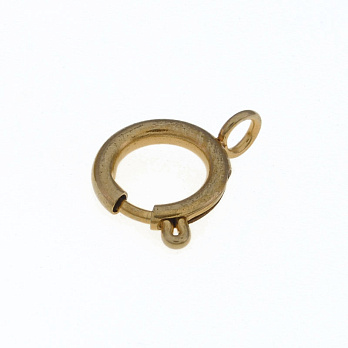 Замок-карабин круглый из нерж. стали, 12 мм, Золото (STL-055602)