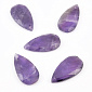 Підвіска Крапля гранована, Натур. камінь Аметист, 24,5х13 мм (POD-058667)