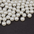 Бусины для сумок ОПТ, Пластиковые, Круглые Жемчуг, 8 мм, Молочные (BUS-059605)