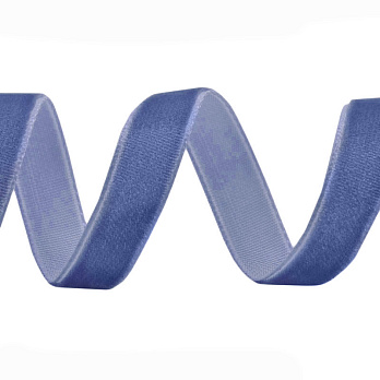 Стрічка оксамитова, 10 мм, Синя (LEN-061443)