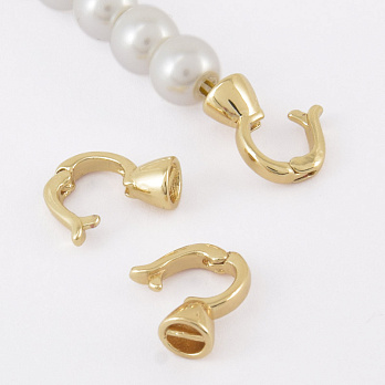 Застёжка, 11х6 мм, Латунь с покрытием 14 kt (ZAM-058477)