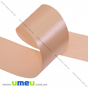 Атласная лента, 40 мм, Персиковая (LEN-033631)