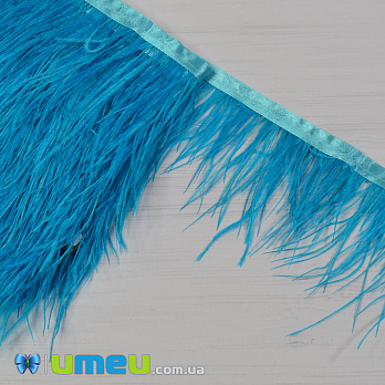 Перья страуса на ленте, 8-10 см, Синие (PER-040279)