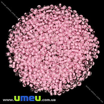 Бисер китайский средний, 8/0, Светло-розовый прокрашенный, 3 мм (BIS-009057)