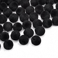Намистини оксамитові, Круглі, 8 мм, Чорні (BUS-060178)
