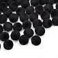 Намистини оксамитові, Круглі, 8 мм, Чорні (BUS-060178)