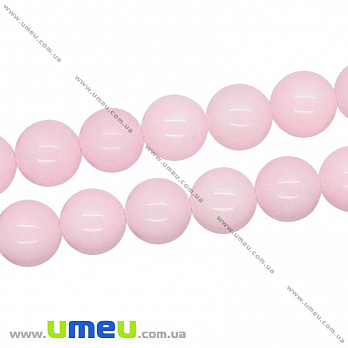 [Архів] Намистина натуральний камінь Нефрит рожевий, 12 мм, Кругла (BUS-016308)