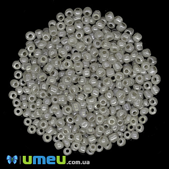 Бісер китайський великий, 6/0, Сірий перламутровий, 4 мм (BIS-039268)