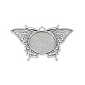 Основа Метелик, 49х33 мм, 20 мм, Античне срібло (OSN-059460)