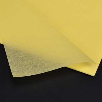 Бумага тишью, 65х50 см, Желтая, 1 уп (5 листов) (UPK-051307)