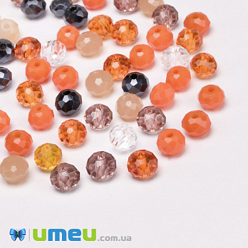 Намистини ронделі, 4х3 мм, Мікс (BUS-050930)