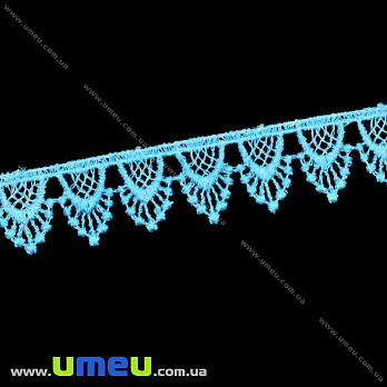 Кружево плетеное, 17 мм, Голубое (LEN-016189)