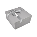 Подарочная коробка Квадратная,19х19х9,5 см, Серая (UPK-060623)